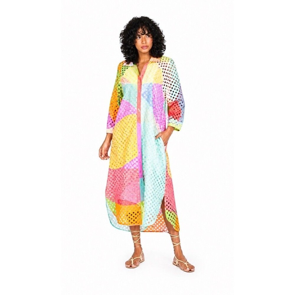 NWT Anthropologie Conditions Apply Long Sleeve Dozaria Shirt Dress Size M
